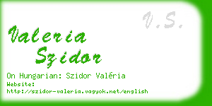 valeria szidor business card